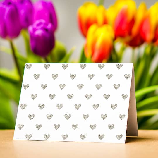 Glitter Heart Cardstock Paper by Recollections